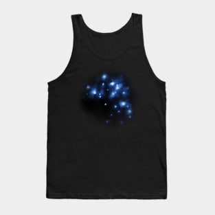 Blue nebula and stars Tank Top